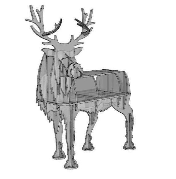 Deer 2D animals design plan 10mm CDR File