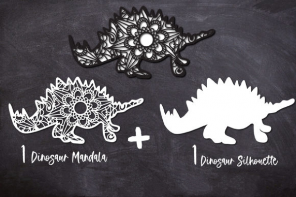 Dinosaur Mandala SVG Cut File for Cricut