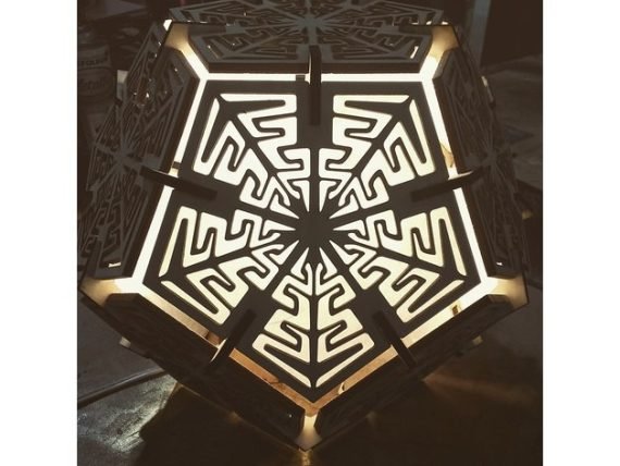 Dodecahedron Lamp 6mm CDR File