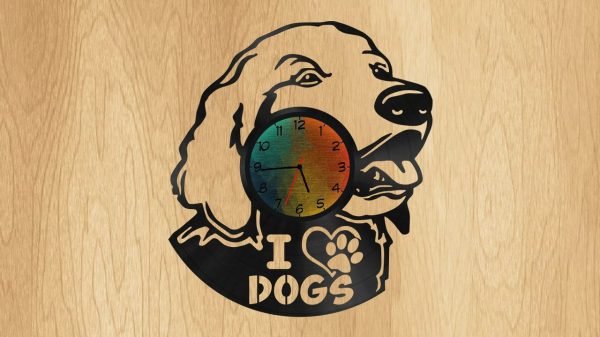Dog Clock CDR Drawing
