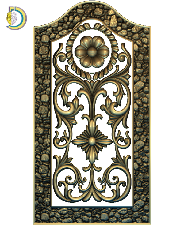 Door Top Design 14 Free RLF Model For CNC Router