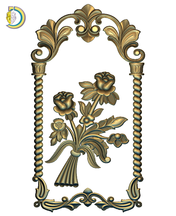 Door Top Design 15 Free RLF Model For CNC Router