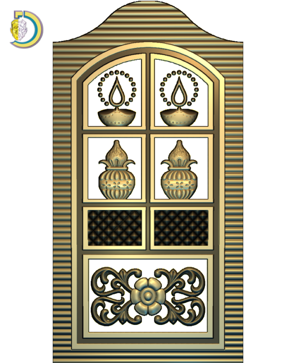 Door Top Design 26 Free RLF Model For CNC Router