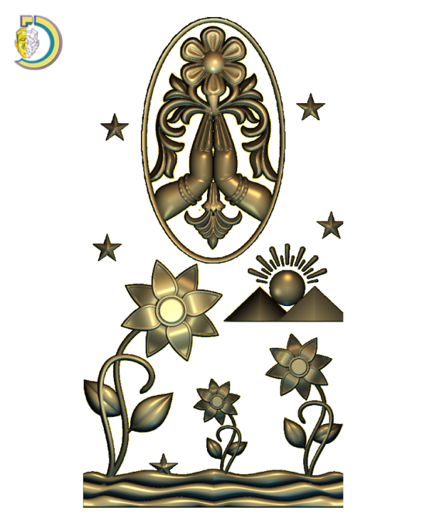 Door Top Design 45 Free RLF Model For CNC Router