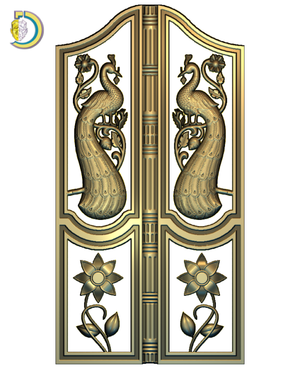 Door Top Design 48 Free RLF Model For CNC Router