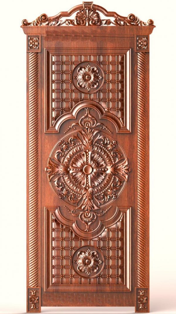 Door design 3D relief model STL FILE FREE 10