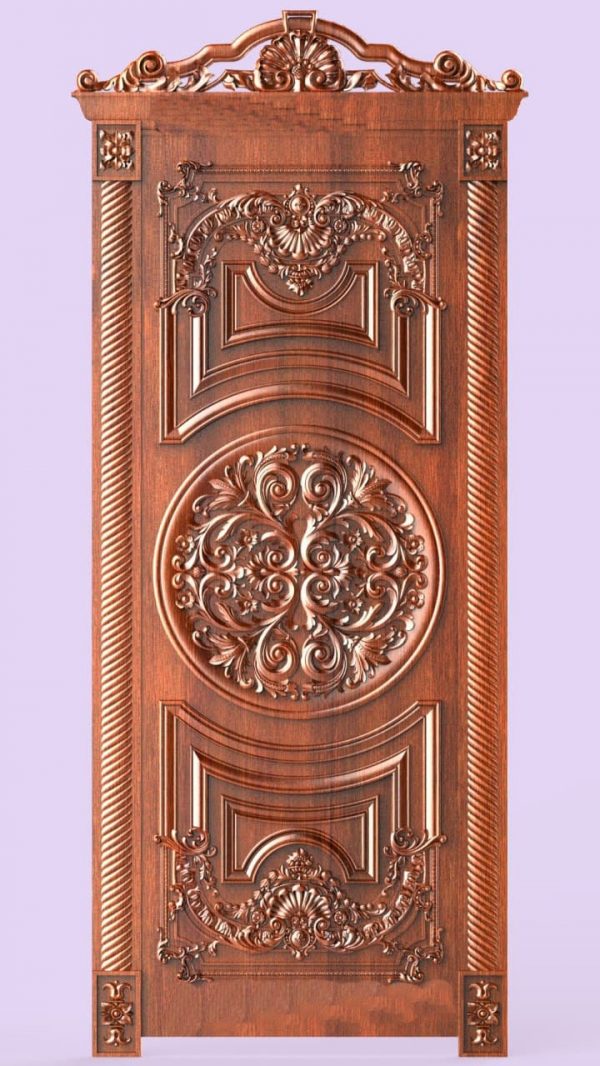 Door design 3D relief model STL FILE FREE 8