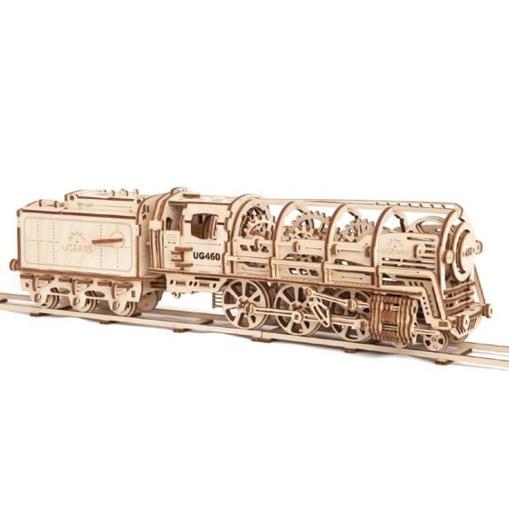 Drawings of a locomotive for CNC laser cutting of a plywood constructor