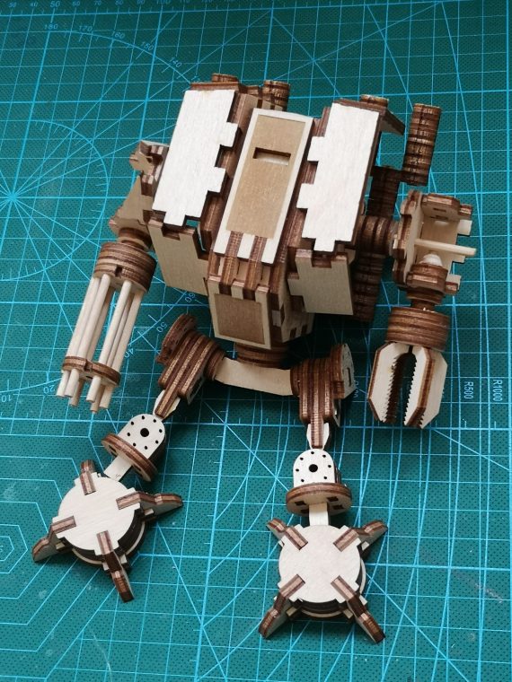 Dreadnought from the eponymous warhammer 40k universe made of plywood