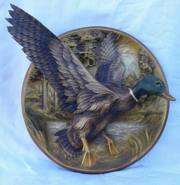 Duck Souvenir Wooden, Wood Carving, Wooden Pattern, 3D STL for CNC Router, Decorative Overlays, Decorative Relief Woodworking, CNC Wood Carving Design