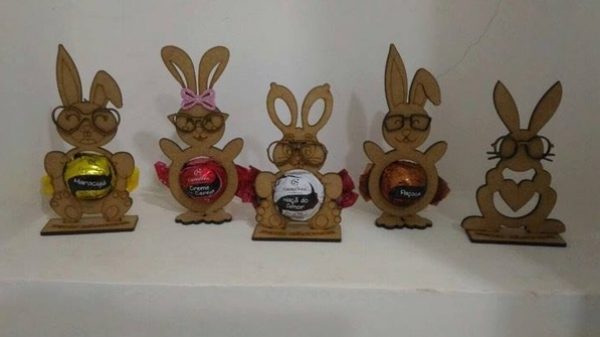 Easter Egg Tray Holder Stand rabbit Drawings and layouts for a laser machine in CorelDRAW format