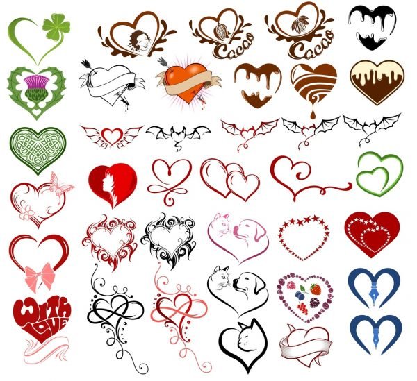 FREE DOWNLOAD HEARTS VECTOR FILE FOR T-SHIRT PRINT