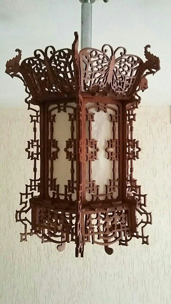 Fancy Chandelier 3D Puzzle CNC Lasercut CDR File