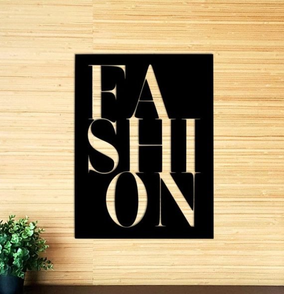 Fashion Sign Wooden Wall Decor 3D Room Wall Decor