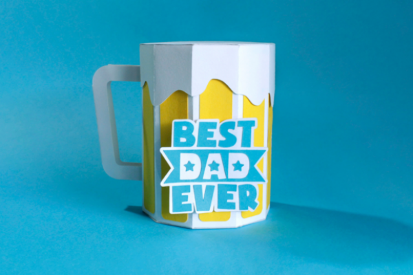 Father's Day Mug Gift Box SVG Cut Template