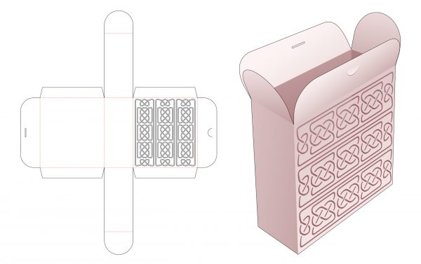 Flip_and_lock_box_with_line_stencil_die_cut_template