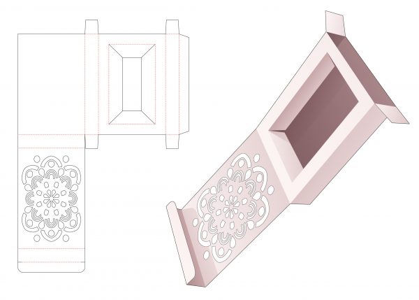 Flip_box_with_stenciled_mandala_die_cut_template