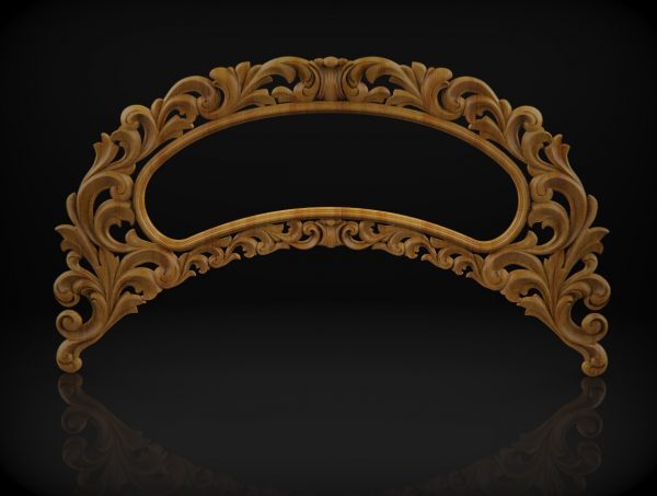 Floral Bed Head STL Model for CNC Router, Headboards