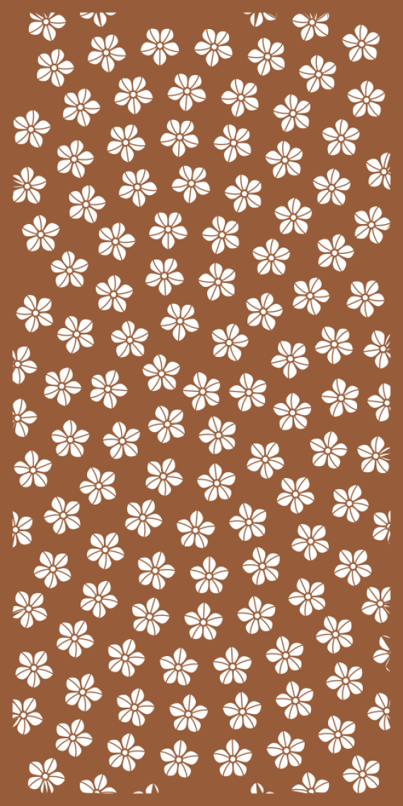 Floral Decor Screen Panel Pattern Free Vector