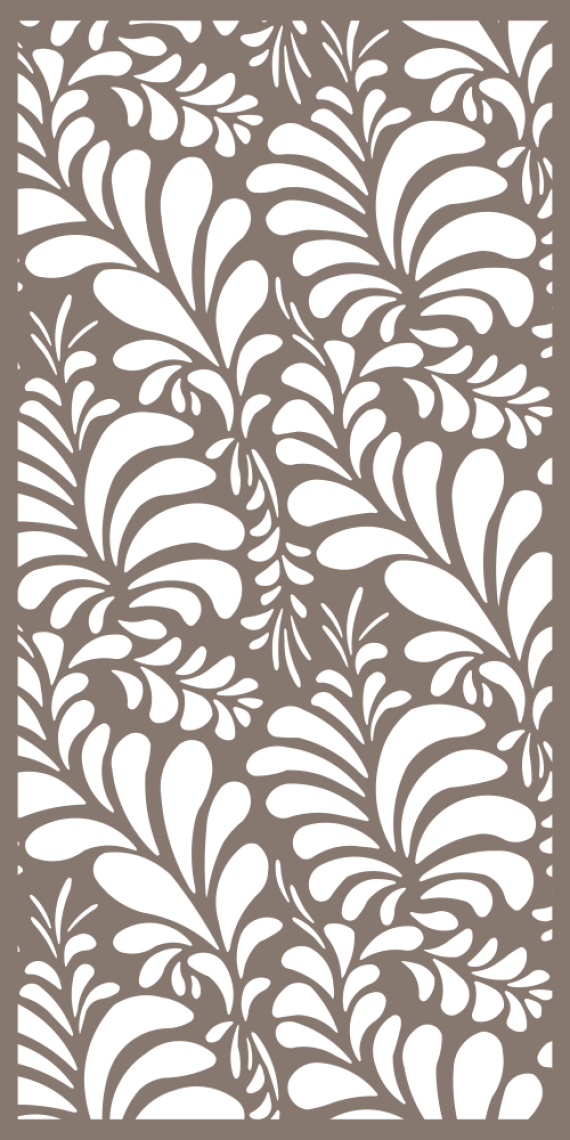 Floral Privacy Screen Pattern Free Vector