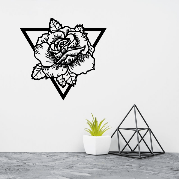 Flower Pyramid Wall Decor Free Vector