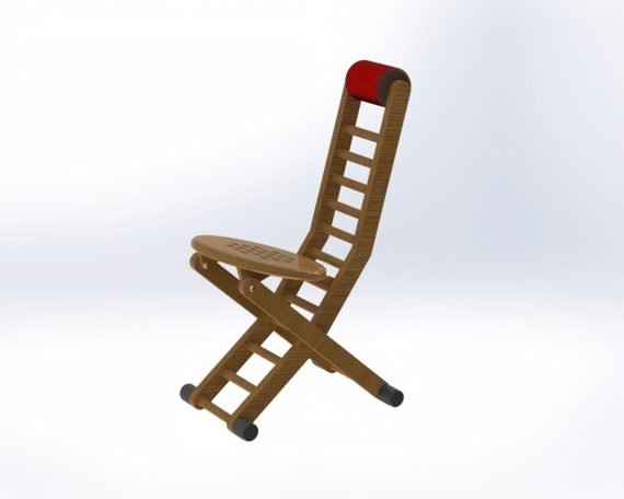 Folding wooden chair