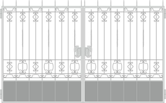 Forged Gates Design Vector Free Vector