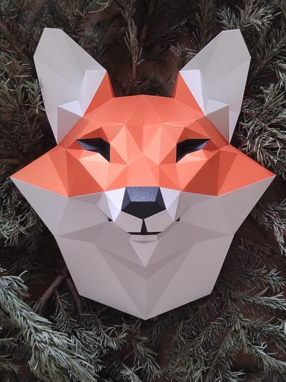 Fox Polygonal Papercraft Template