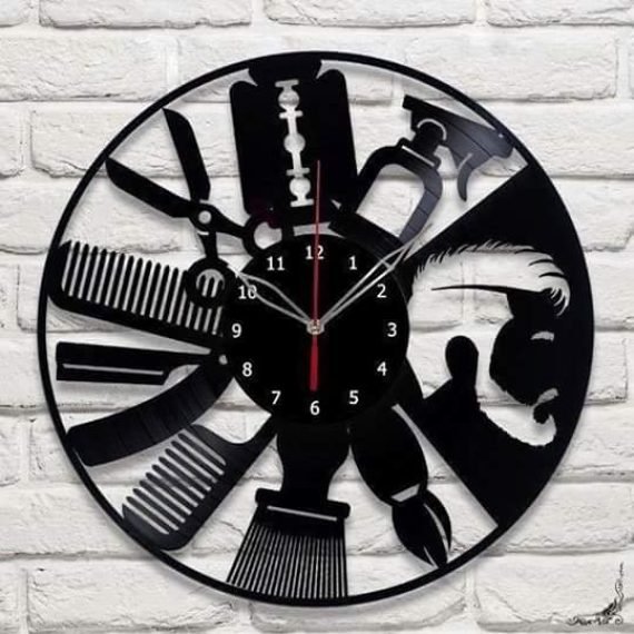 Free barber clock Laser Cutting Files and Laser Cutter Templates