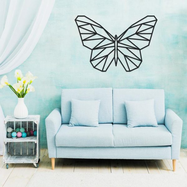 Geometric Butterfly Wall Art, Metal Wall Decor, Metal Wall Art