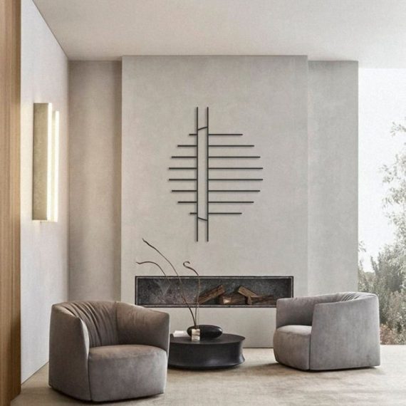 Geometric Metal Wall art,minimalist Garden Wall Decor