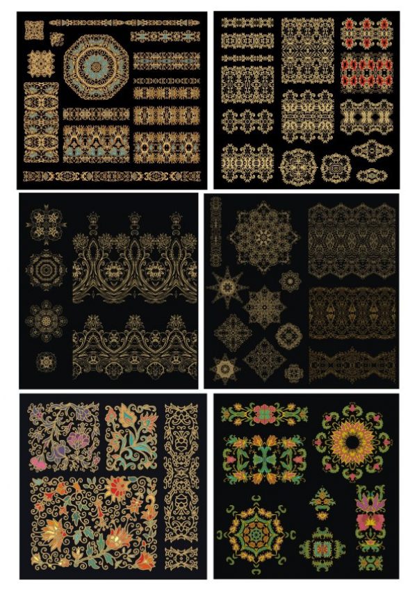 Golden Mandala Luxury Design Elements Free Vector