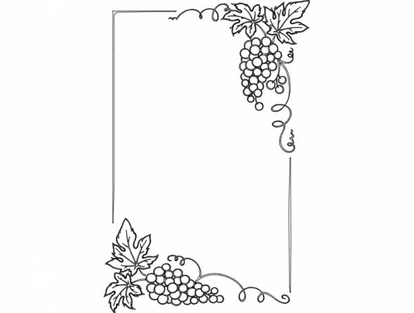 Grape Patterned Photo Frame