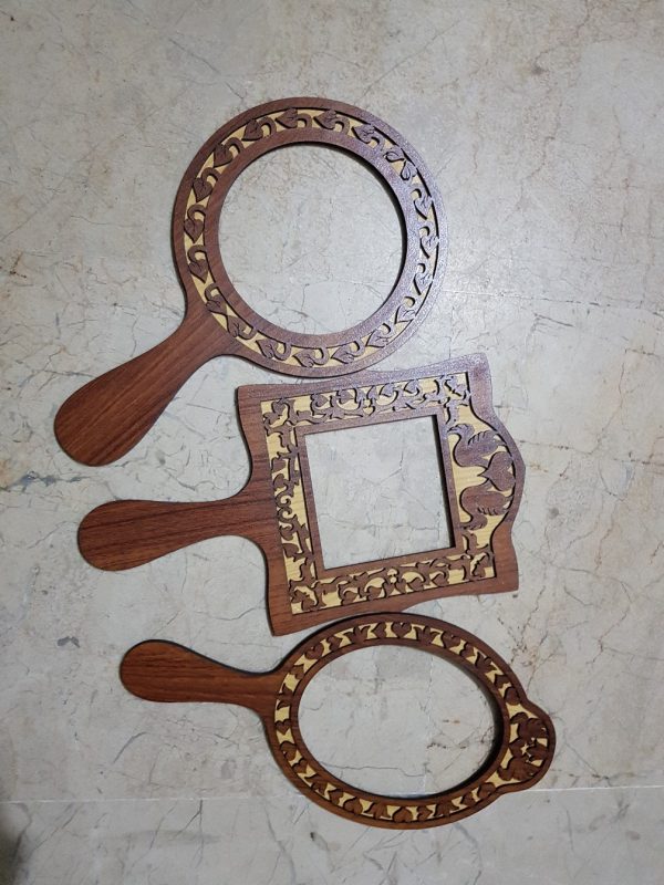 Hand Mirrors Laser Cut Scroll Saw Templates PDF File
