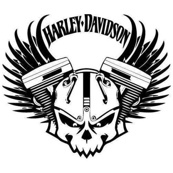 Harley Davidson Skull Clock free vector file