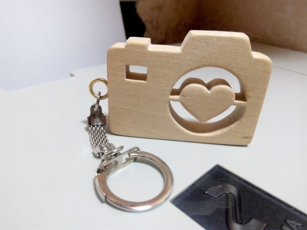 Heart Camera Keychain Laser Cut PDF File