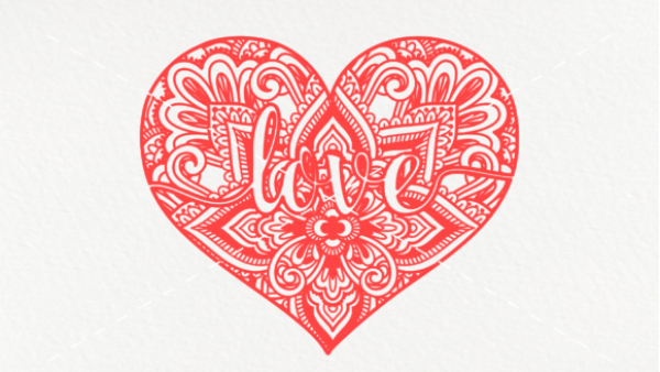 Heart Mandala Svg, Mandala Svg, Love Svg Cut Files