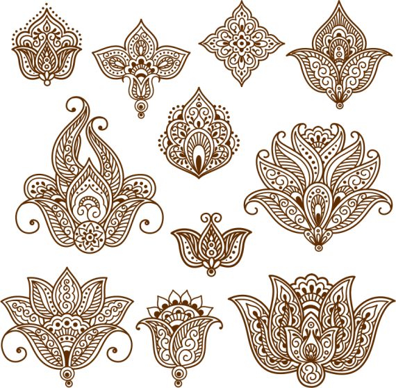 Henna Mehndi Tattoo Doodles Vector Design CDR File