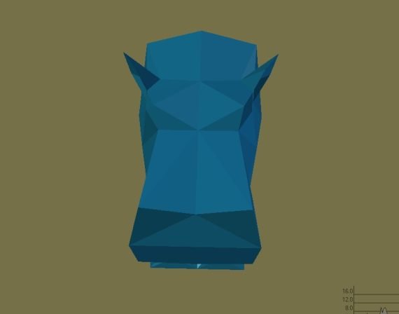 Hippo Polygonal Papercraft Template