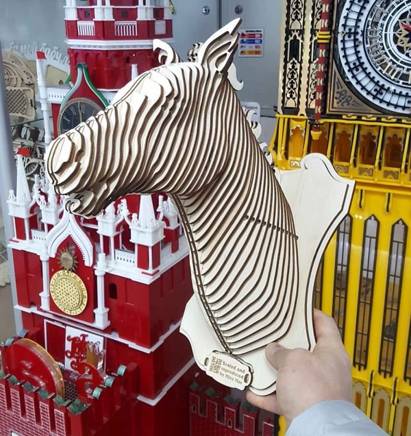 Horse Head 3D Puzzle for Laser Cutting CDR File