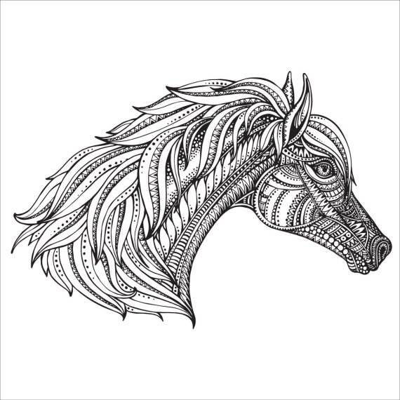 Horse Head Mandala Laser Engraving Free Vector Art