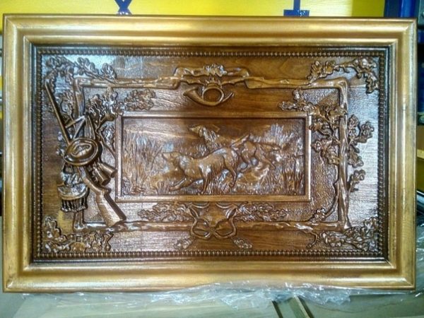 Hunting Decorative Wall Panel STL File for CNC Carving Engraving CNC Routers