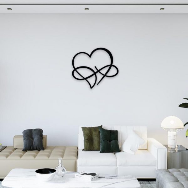 Infinity Heart Metal Sign Wall Art Love Metal Sign Metal Love Wall Art Decor