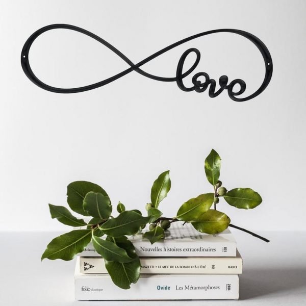 Infinity Love Metal Farmhouse Sign Wall Decor Valentines Day Couple Gift