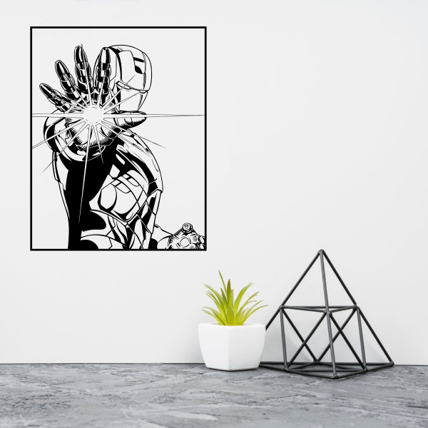 Iron Man Wall Decor Free Vector