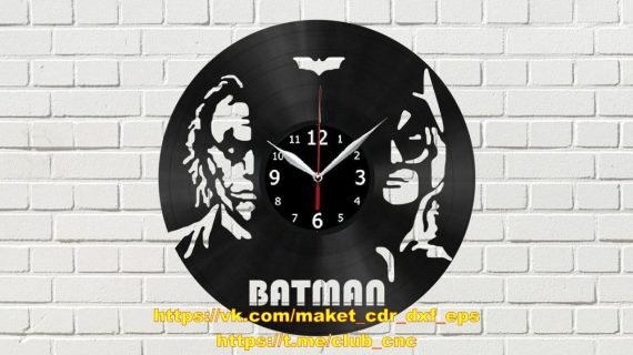 Joker vs Batman Vynl Clock