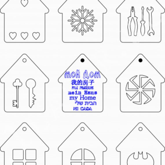 Keychains Houses Layout