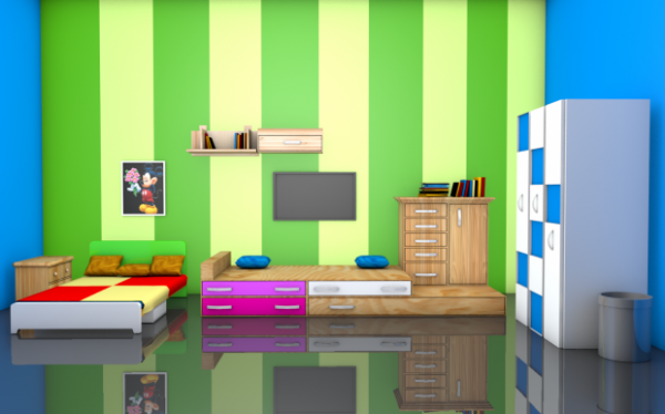 Kids Room Interior 3D Model