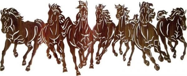 LASER CUT 7 Horse CDR DXF FILE FREE