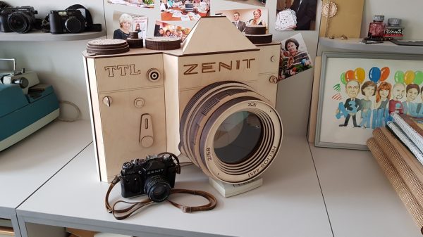 LASER CUT WOODEN Camera PUZZLE MODEL CNC FILE FREE